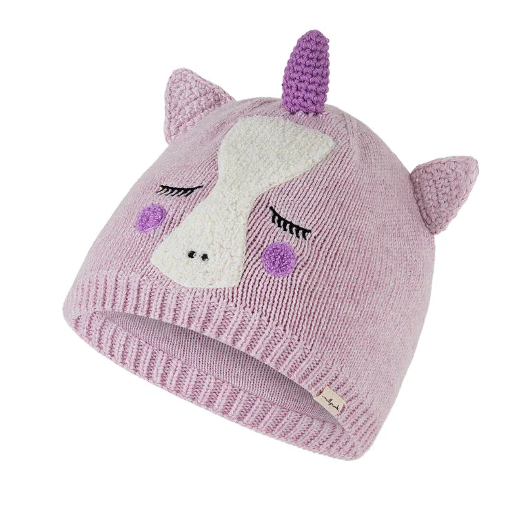 Baby Girls Beanie | Unicorn Light Lilac