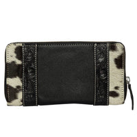 Moore | Cowhide & Tooling Leather Boot Stitch Zippered Wallet