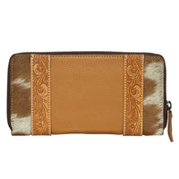 Moore | Cowhide & Tooling Leather Boot Stitch Zippered Wallet