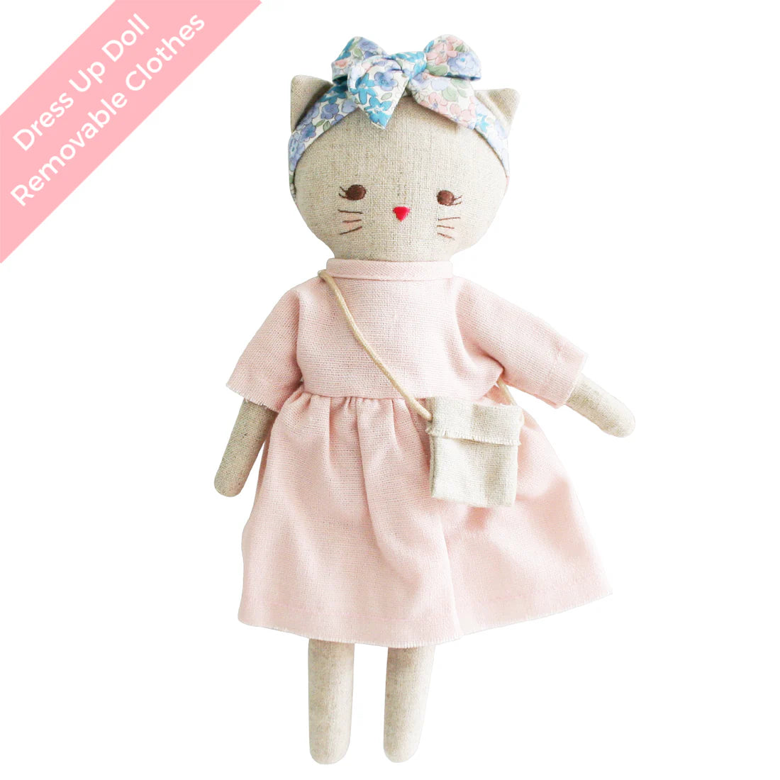 Mini Lilly Kitty 26cm | Pink Linen