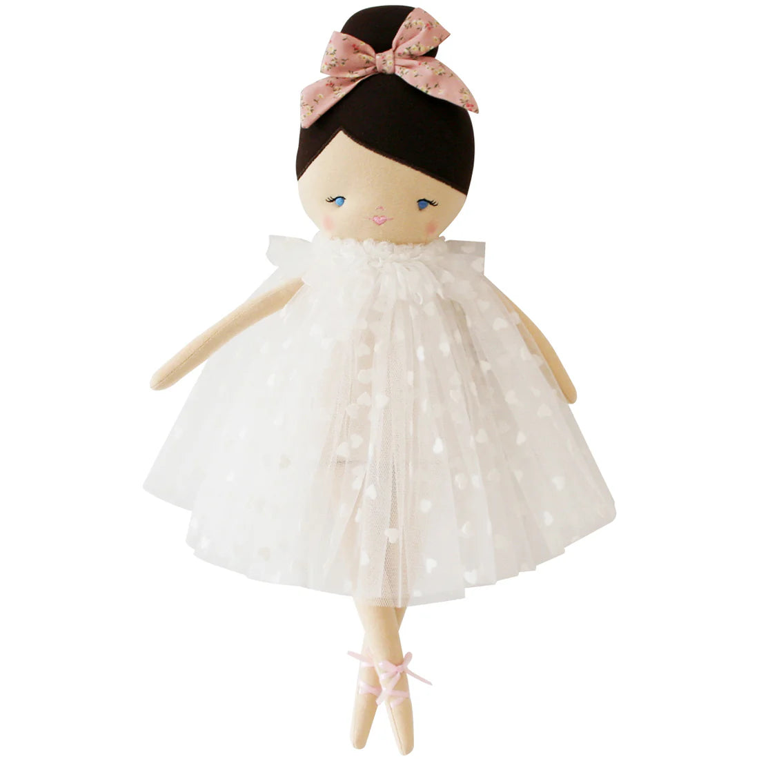 Mia Doll 44cm | White Flocked Heart Tulle