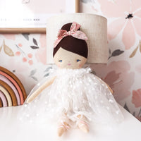 Mia Doll 44cm | White Flocked Heart Tulle