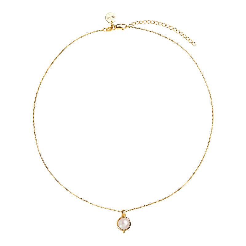 Garland Yellow Gold Pearl Necklace