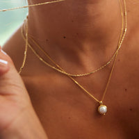 Garland Yellow Gold Pearl Necklace