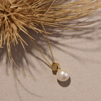 Mirage Yellow Gold Pearl Necklace
