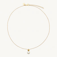 Mirage Yellow Gold Pearl Necklace