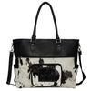 Cowhide and Leather Nappy Bag