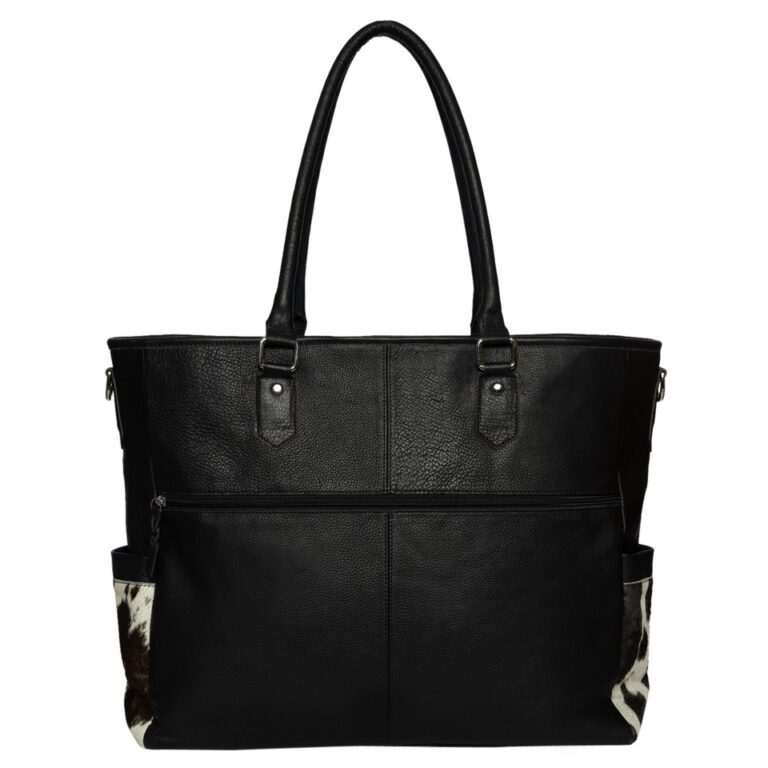 Cowhide and Leather Nappy Bag