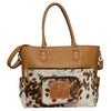 Cowhide and Leather Nappy Bag