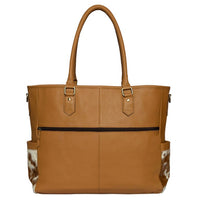 Cowhide and Leather Nappy Bag