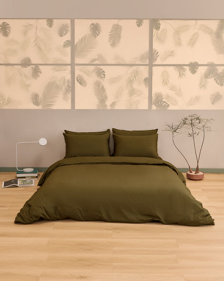 Pillowcase Pair | Green Olive