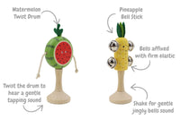 Wooden Fruit Musical Set | Watermelon & Pineapple