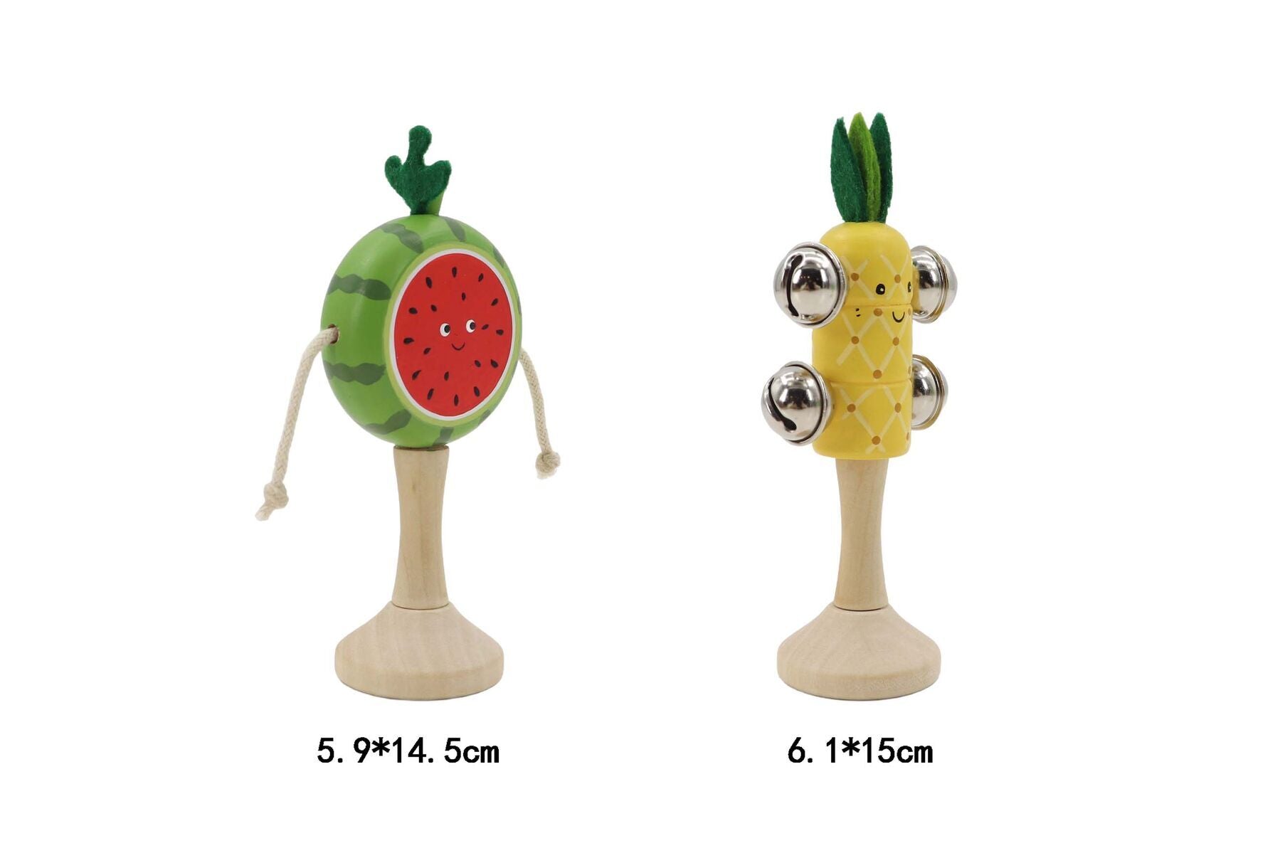 Wooden Fruit Musical Set | Watermelon & Pineapple