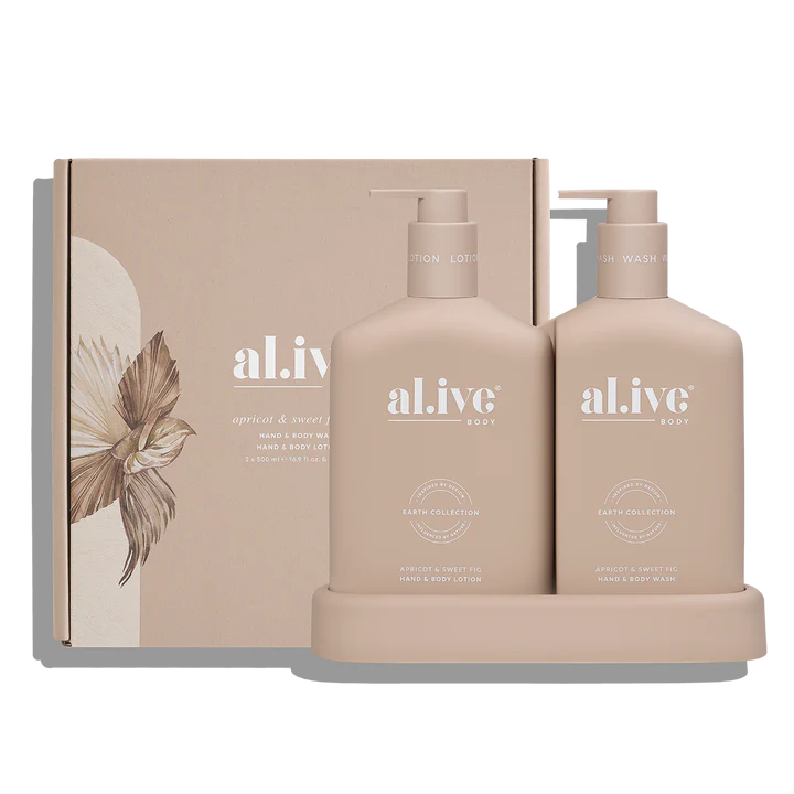 Wash & Lotion Duo + Tray | Apricot & Sweet Fig
