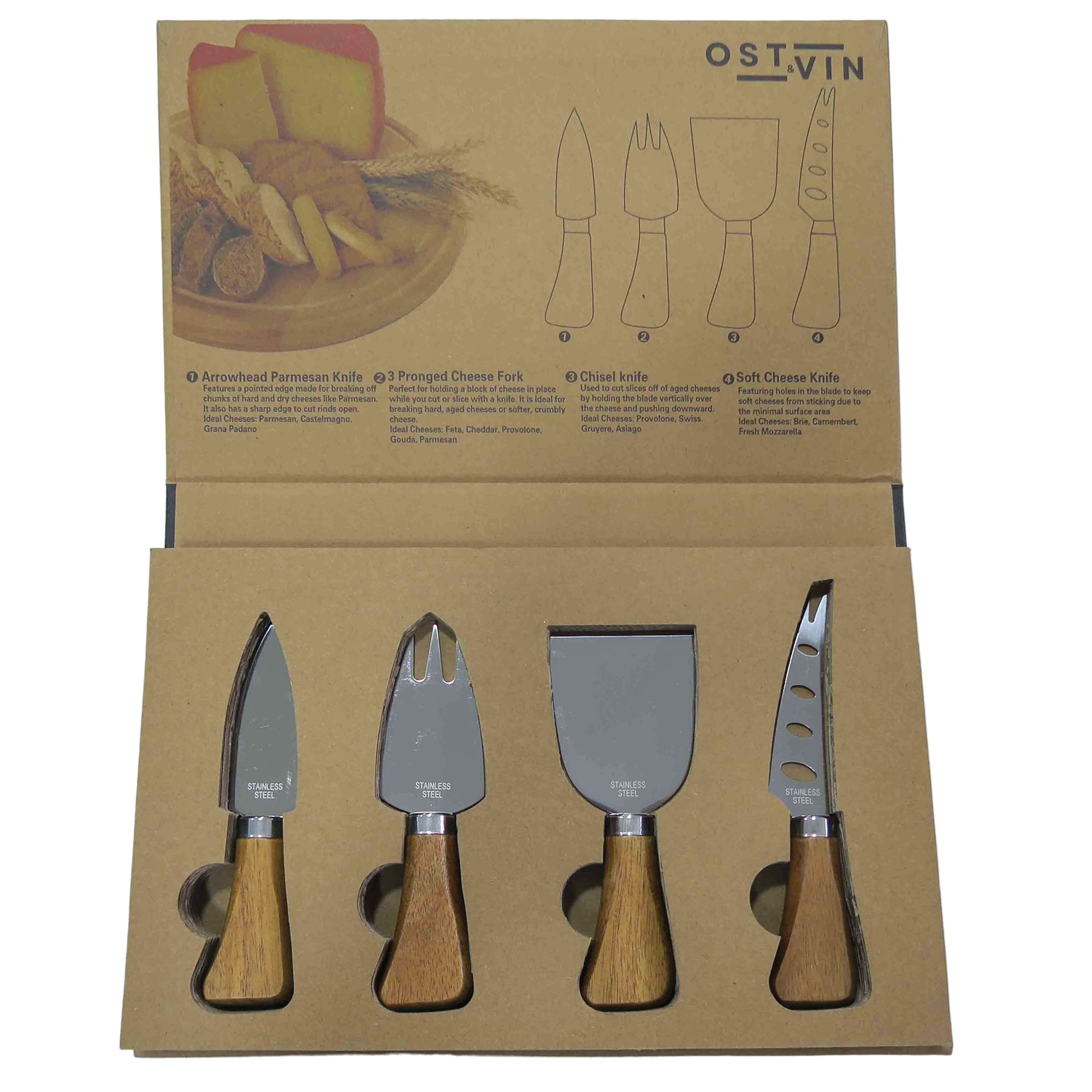 4pc Cheese Knife Gift Set