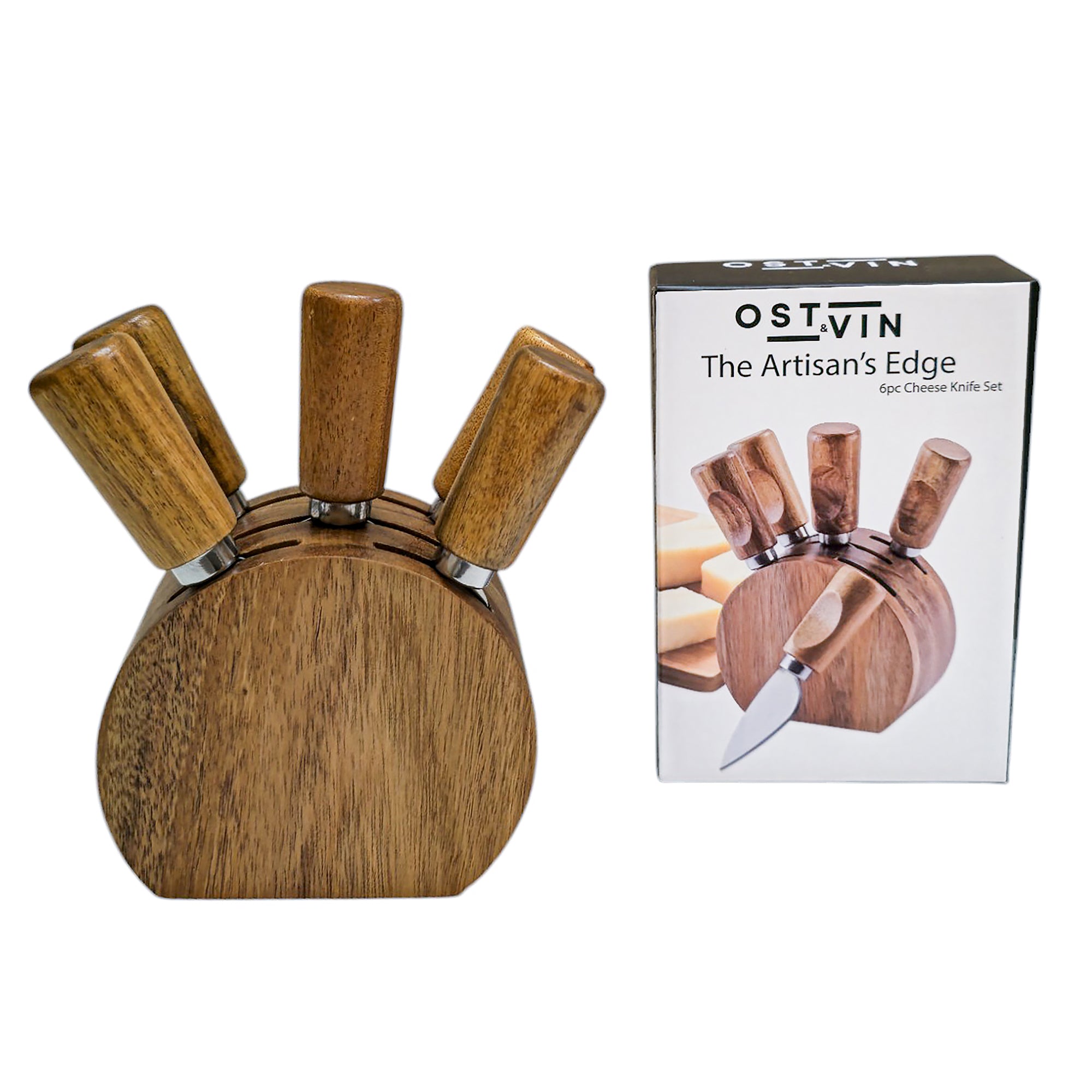 5pc Round Knife Block Gift Set