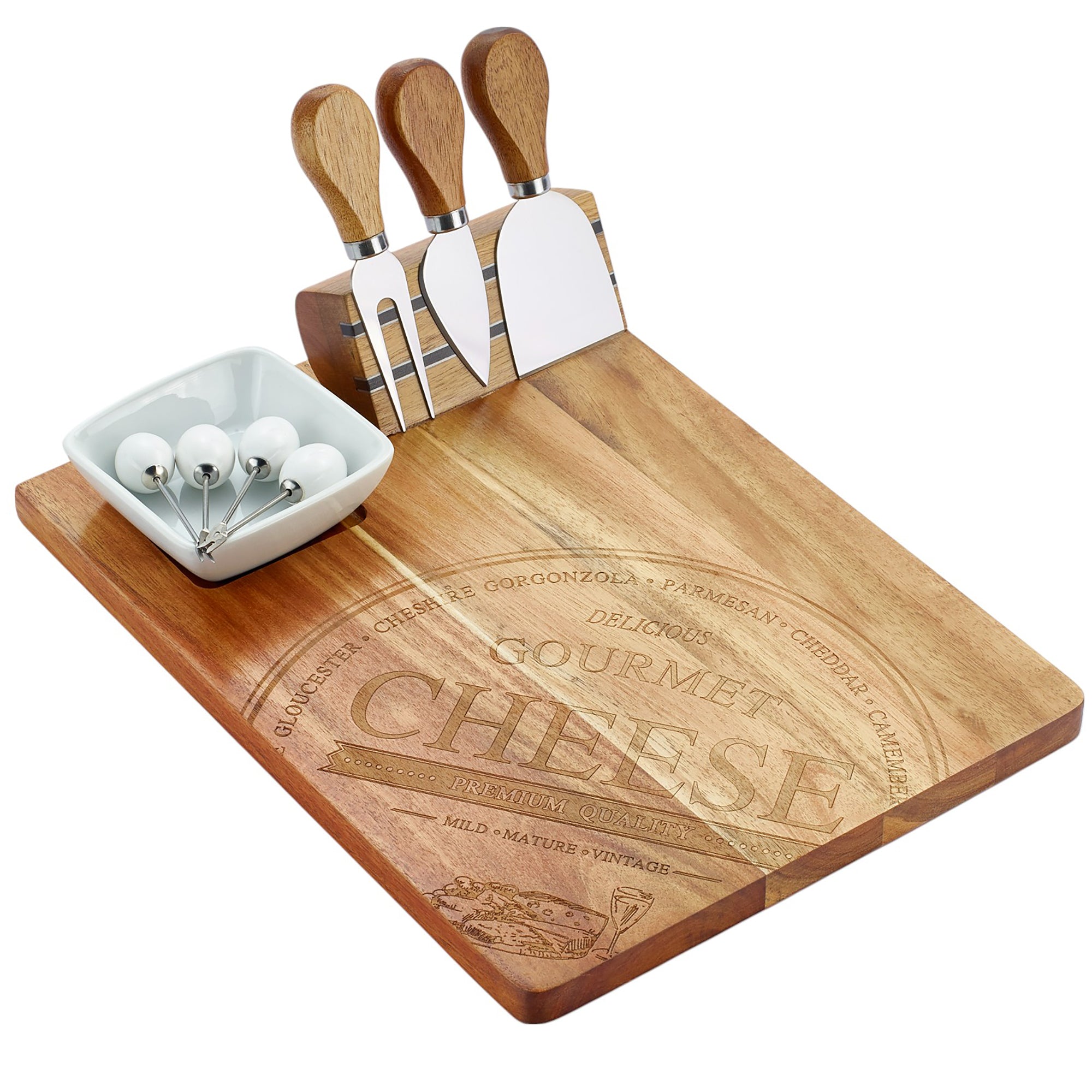 Acacian 9pc Cheese Set