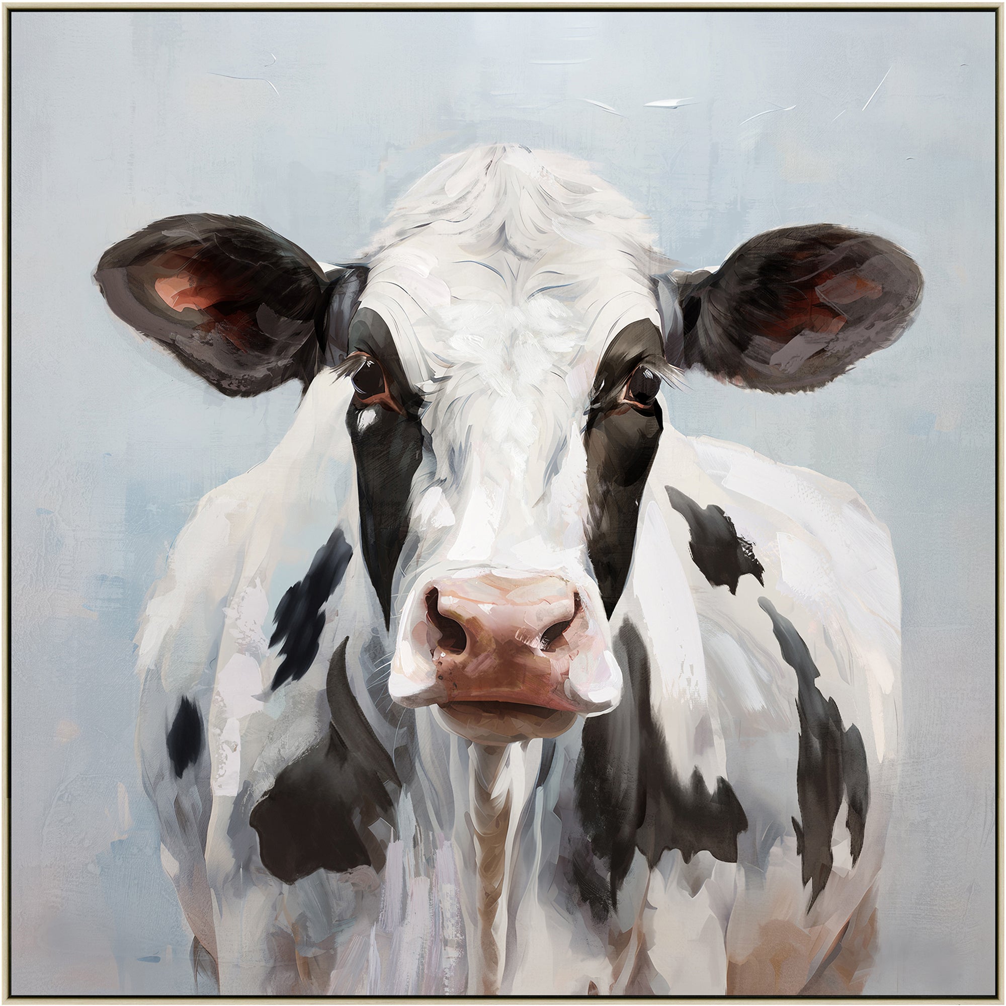 Moo-la-la Painting | Framed Canvas | 83x83cm