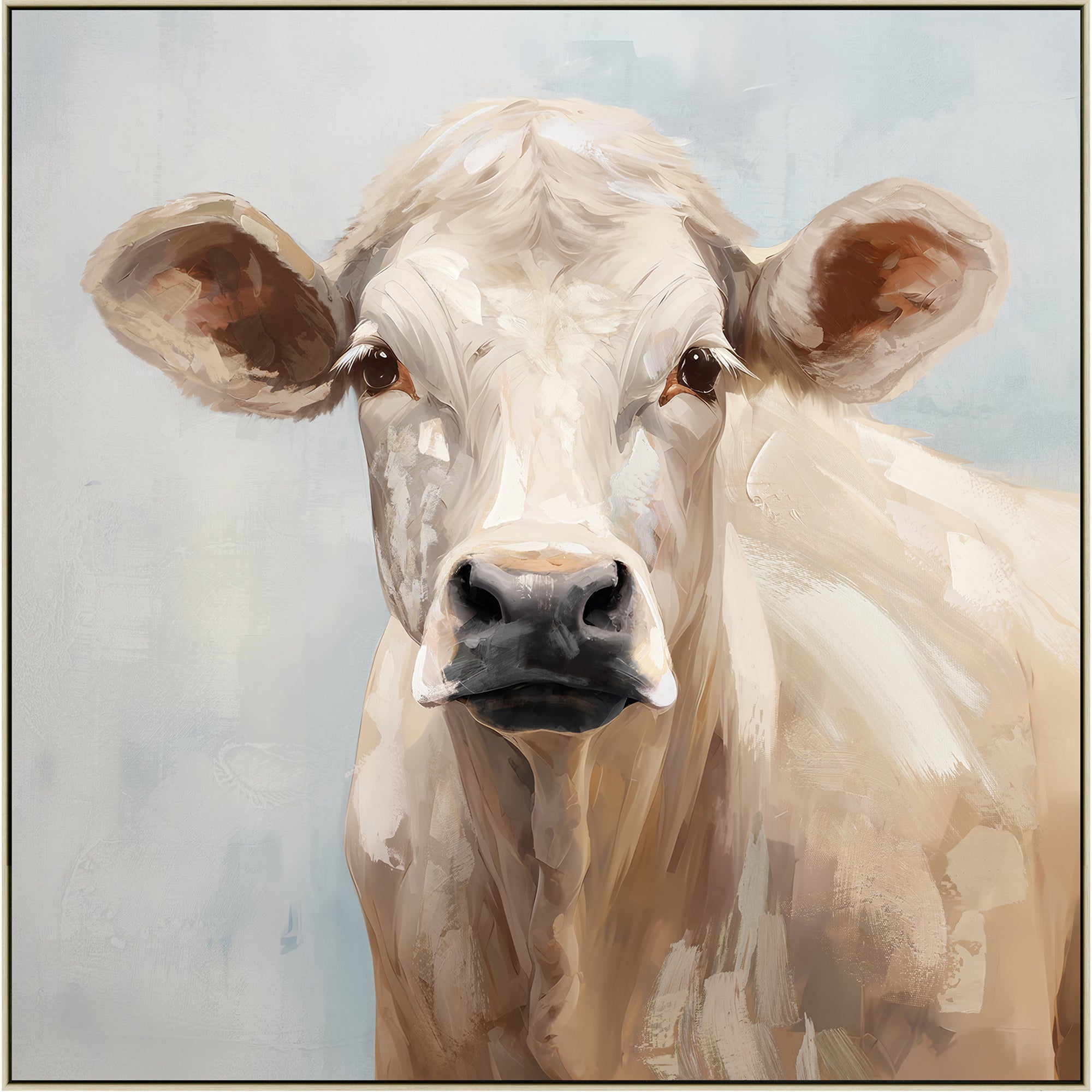 Moo-dern Art Painting | Framed Canvas | 83x83cm