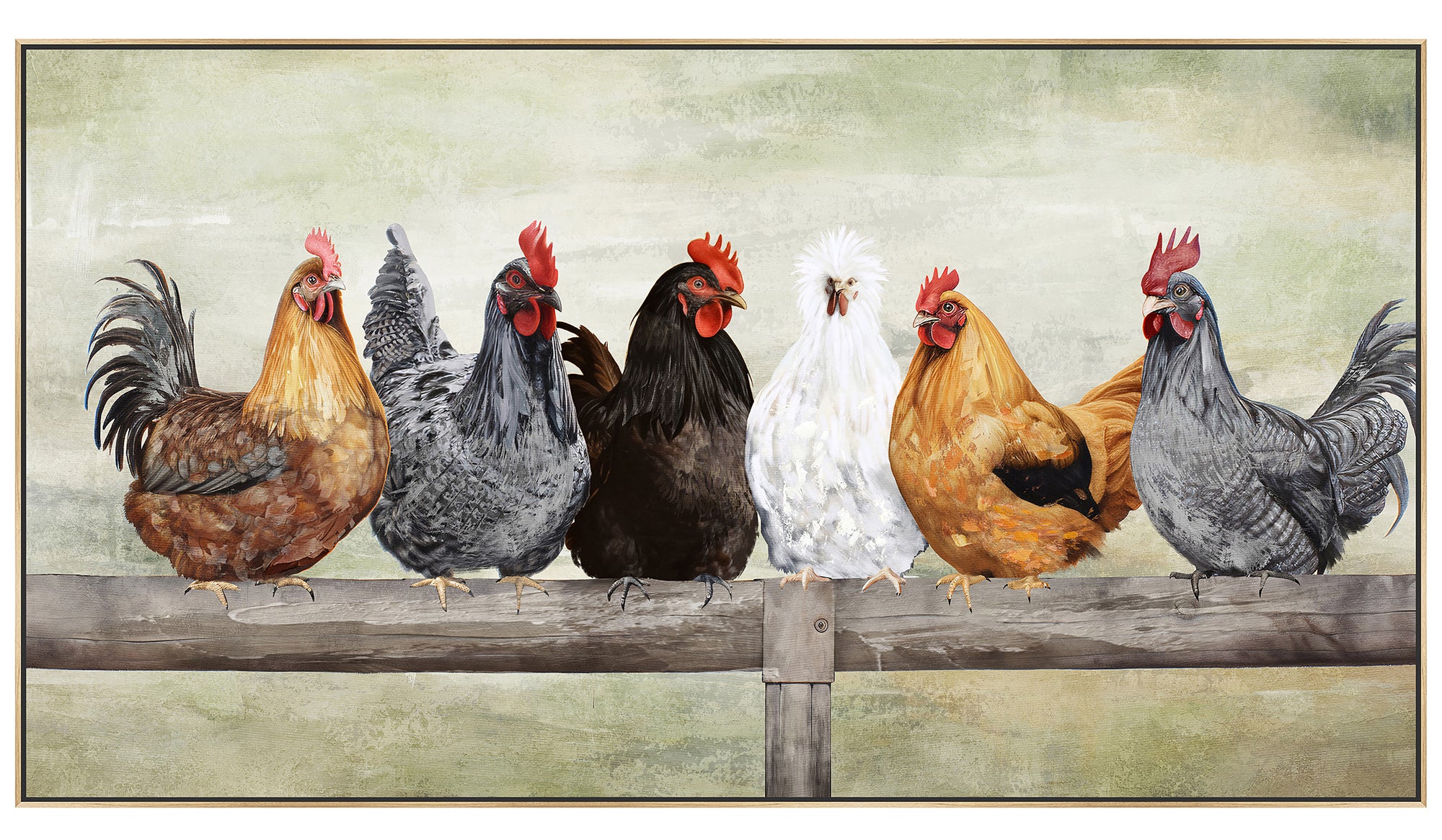 Cluck Comfort Painting | Framed Canvas Art | 112x62cm