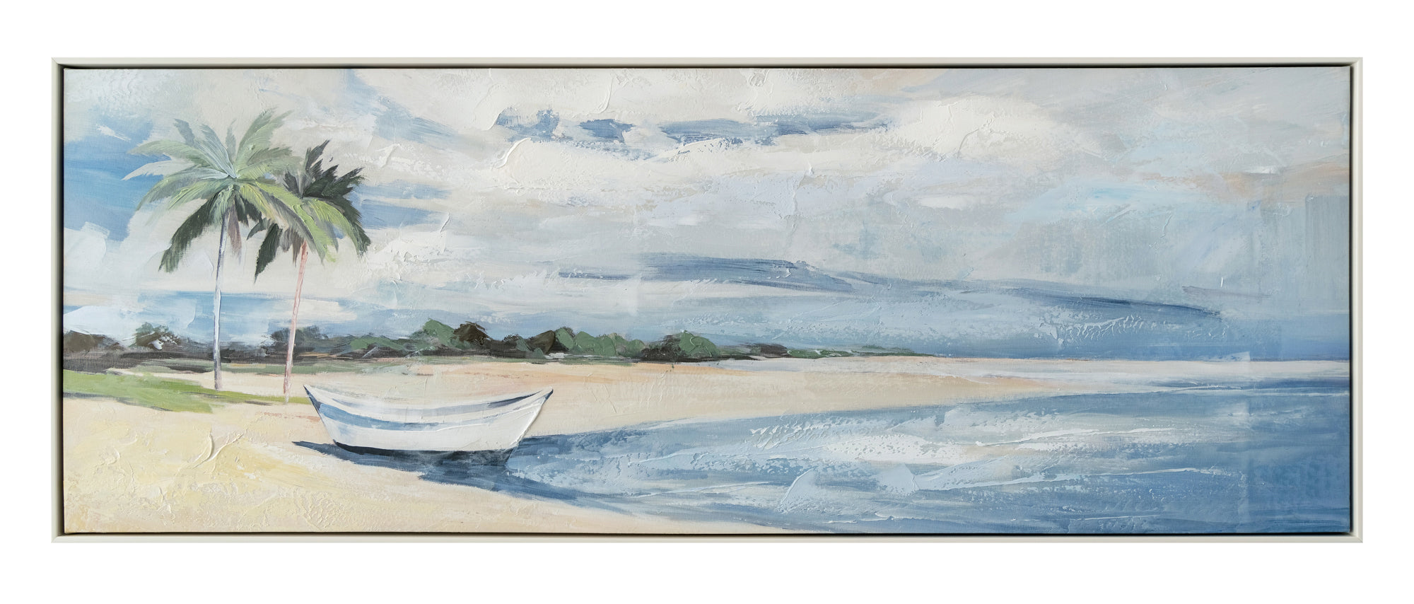 Row-mantic Painting | Framed Canvas Art | 143x53cm