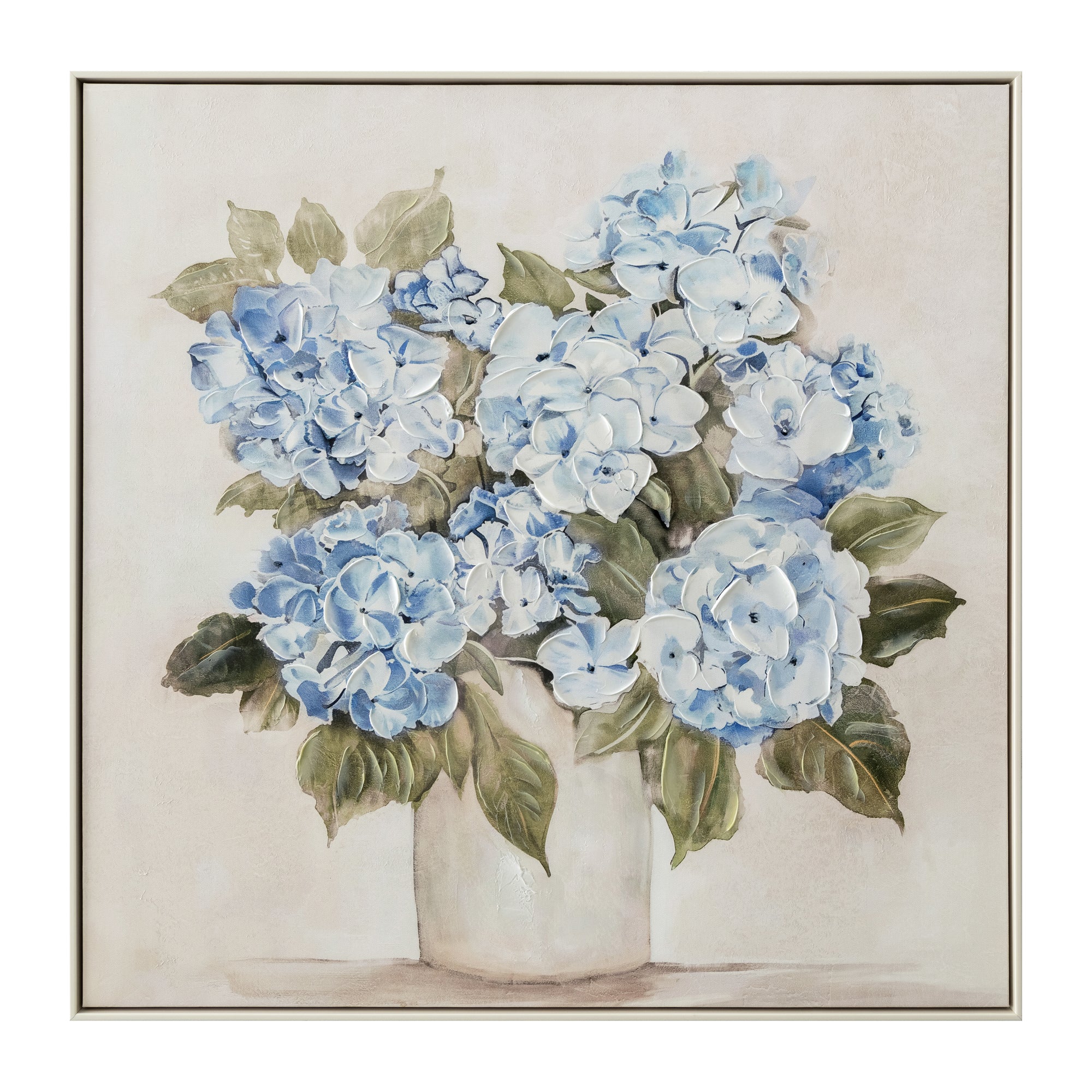 Hydrangea-lujah Painting | Framed Canvas Art | 93x93cm