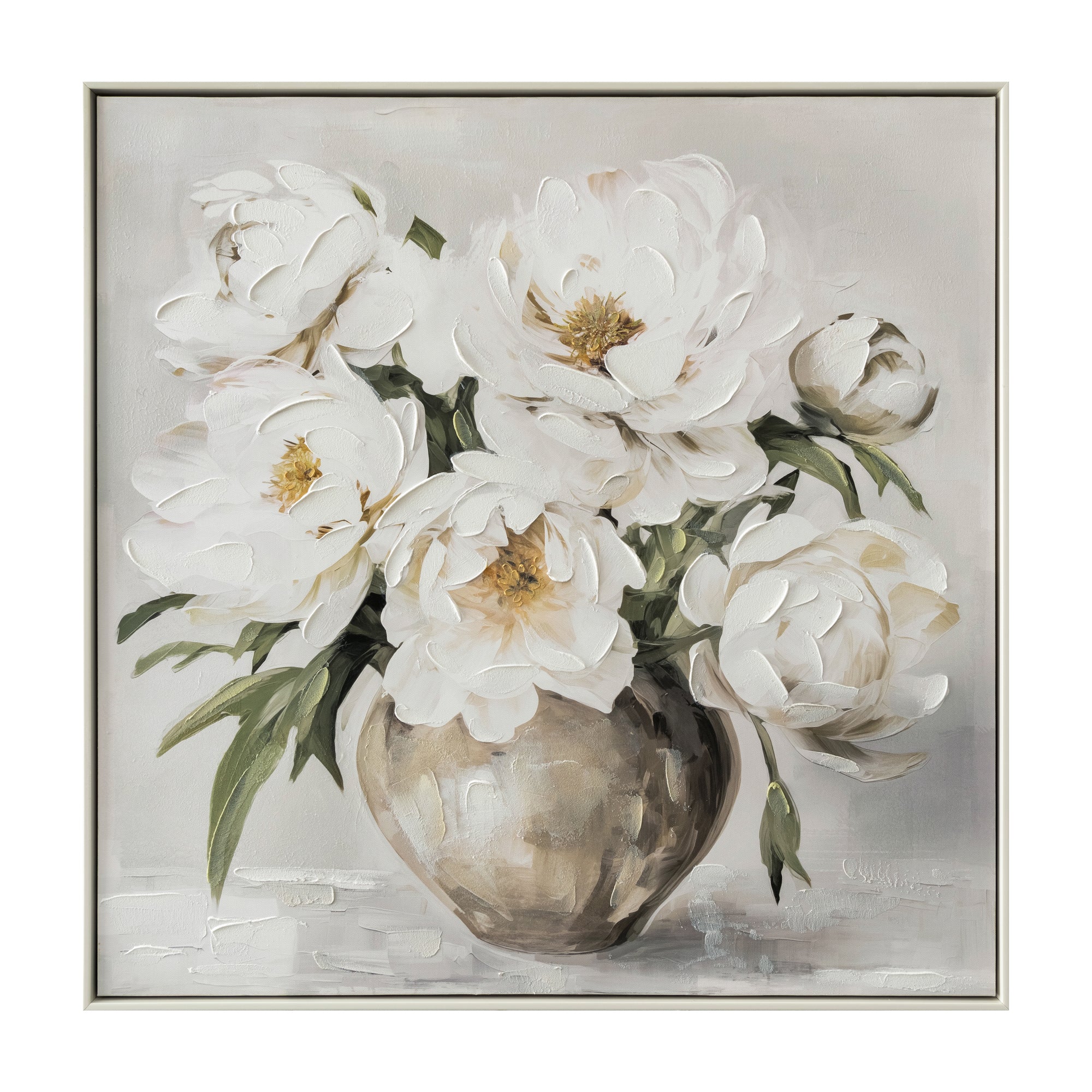 Bouquet All Day Painting | Framed Canvas Art | 83x83cm