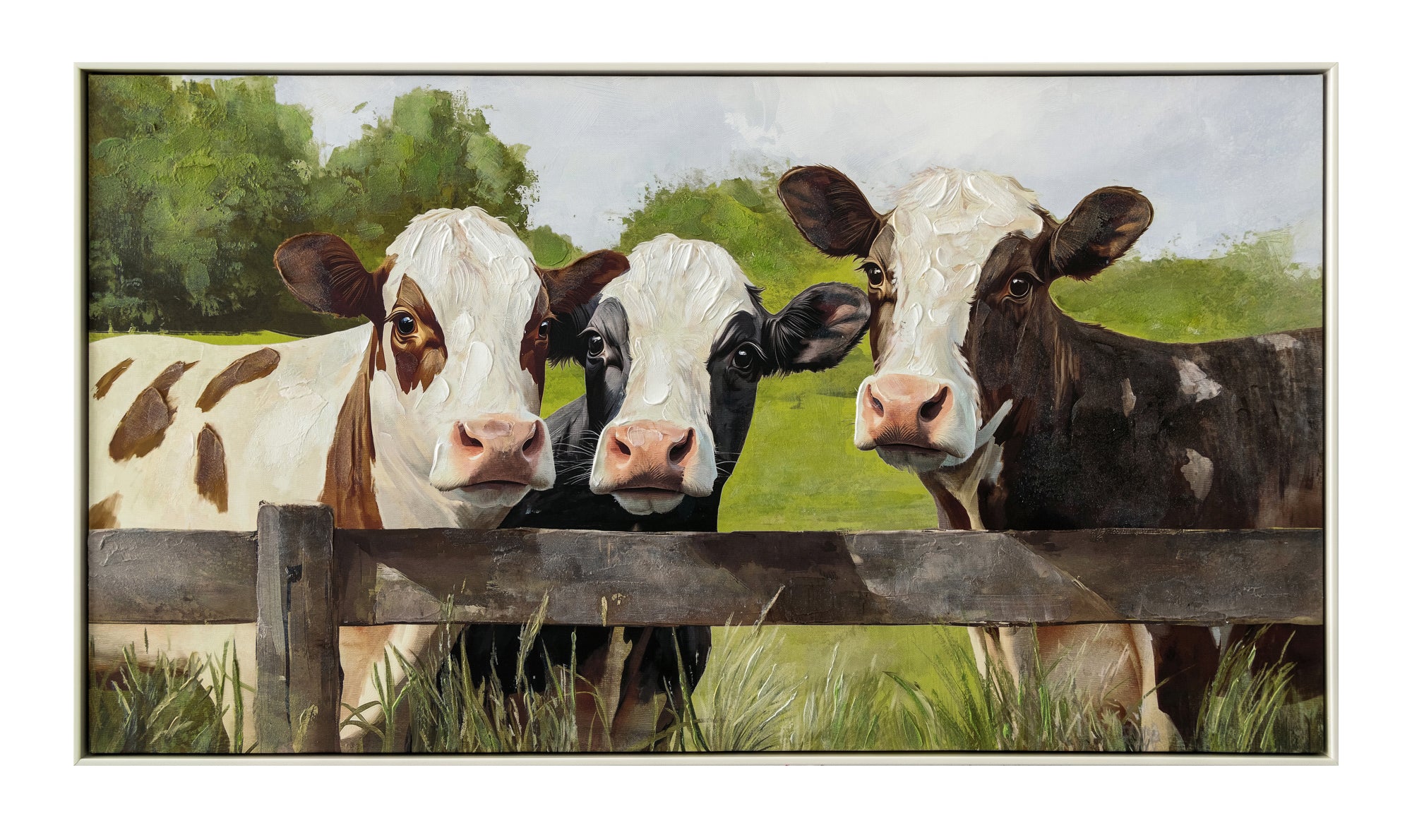 Moo-ving Moment Painting | Framed Canvas Art | 113x63cm