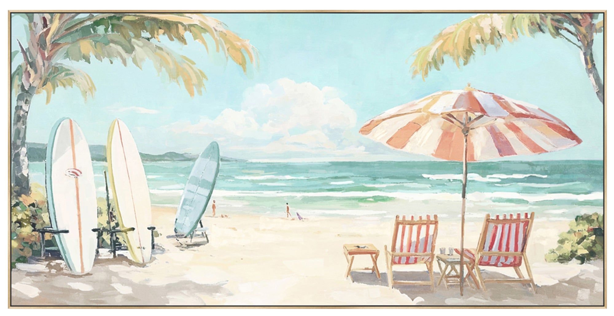 Sea Ya Soon Painting | Framed Canvas Art | 123x63cm