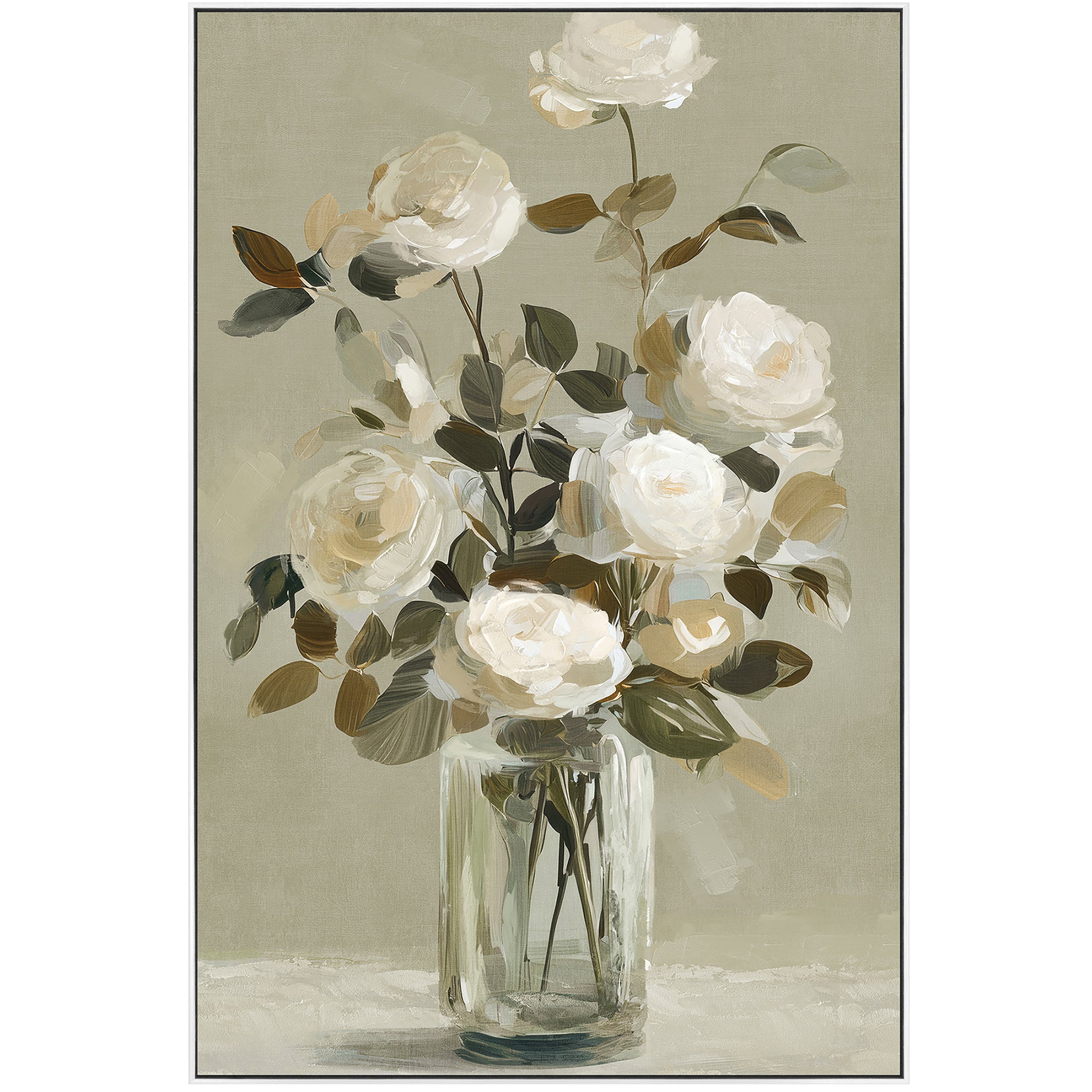 Petal Up Painting | Framed Canvas Art | 63x93cm