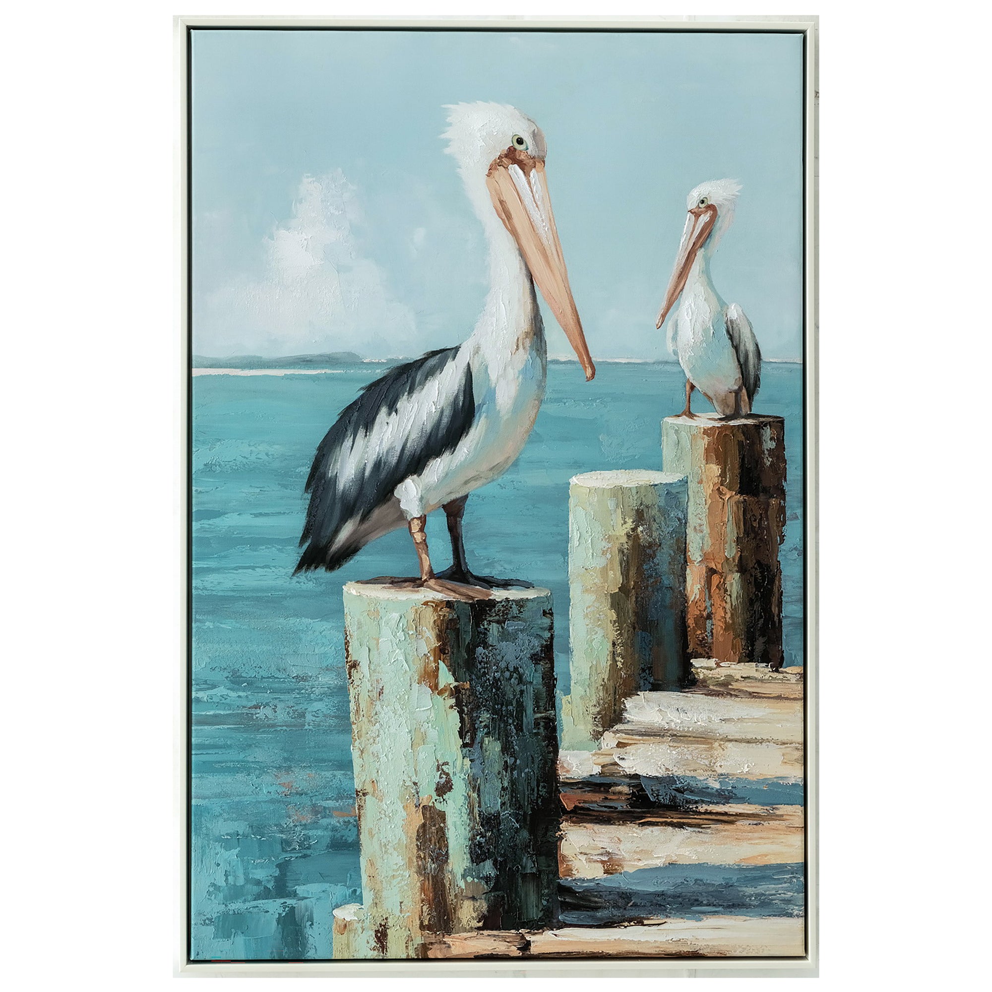 Pelican Brief Painting | Framed Canvas Art | 63x93cm