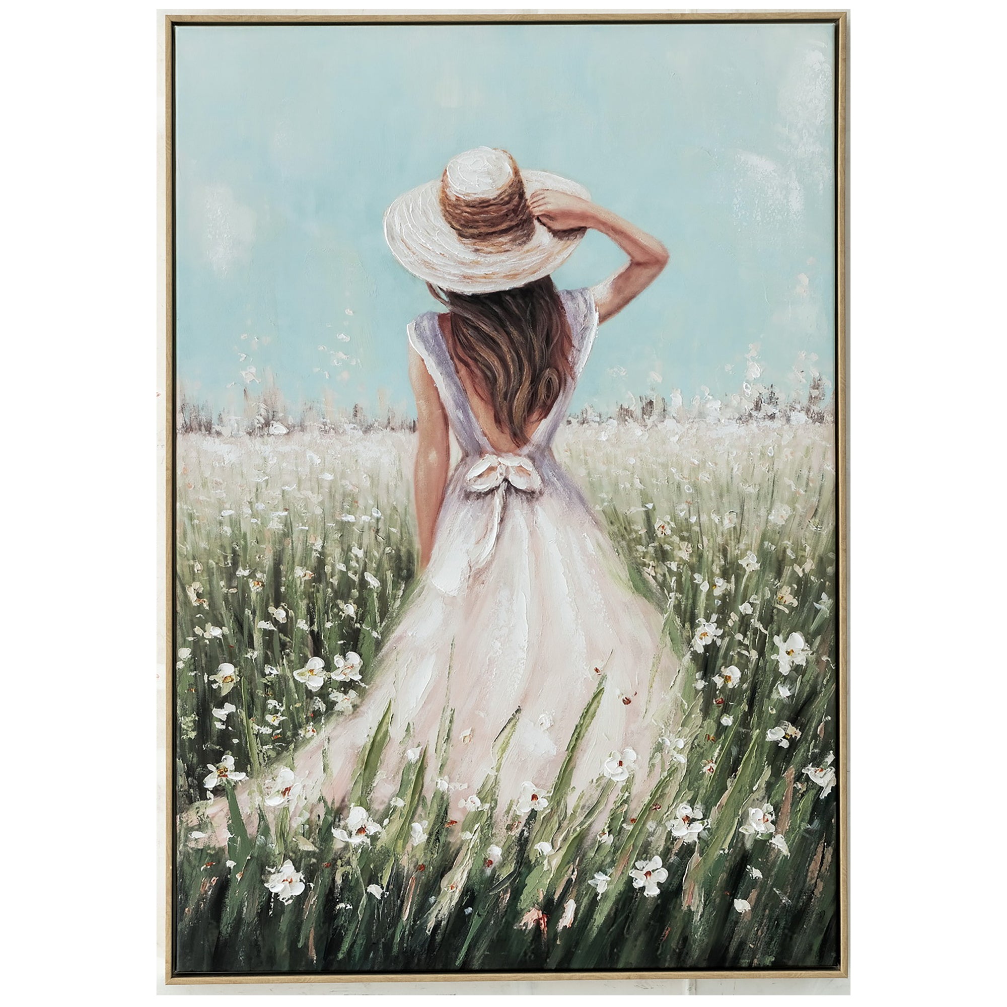 Meadow Muse Painting | Framed Canvas Art | 73x103cm