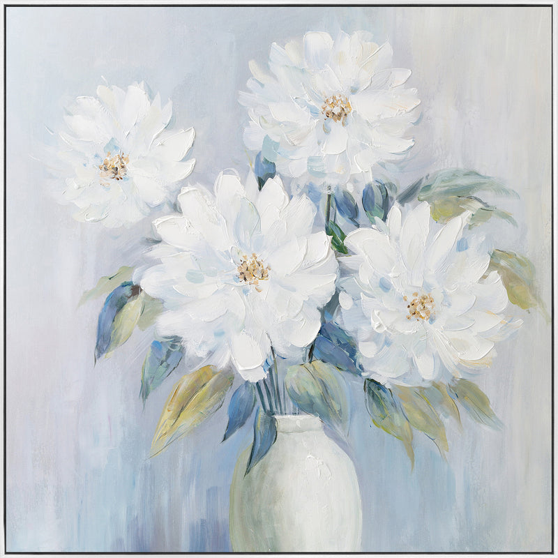 Bouquet Boogie Painting | Framed Canvas | 83x83cm