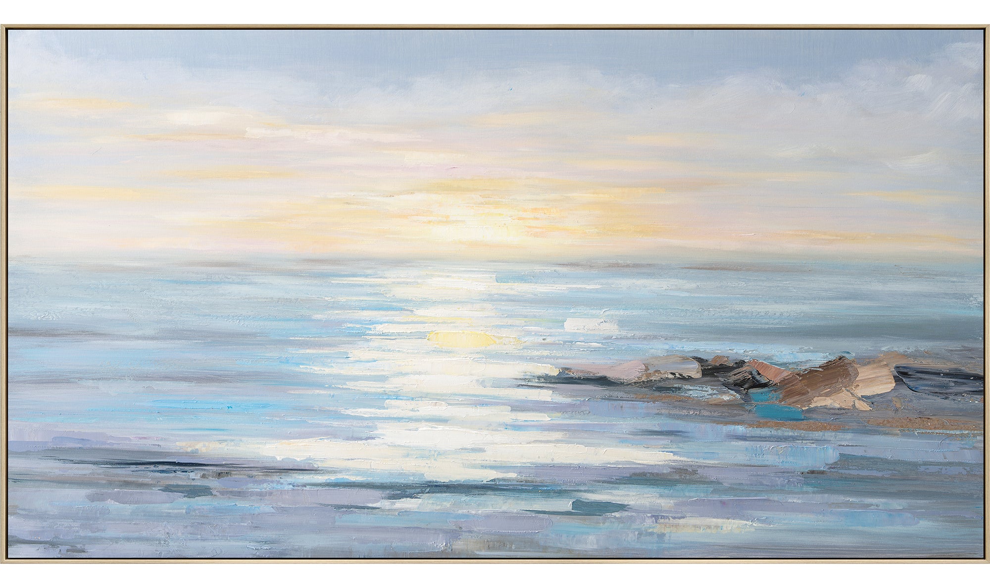 Serene Scenery Painting | Framed Canvas Art | 113x63cm