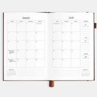 2026 A5 Vertical Planner | Chocolate