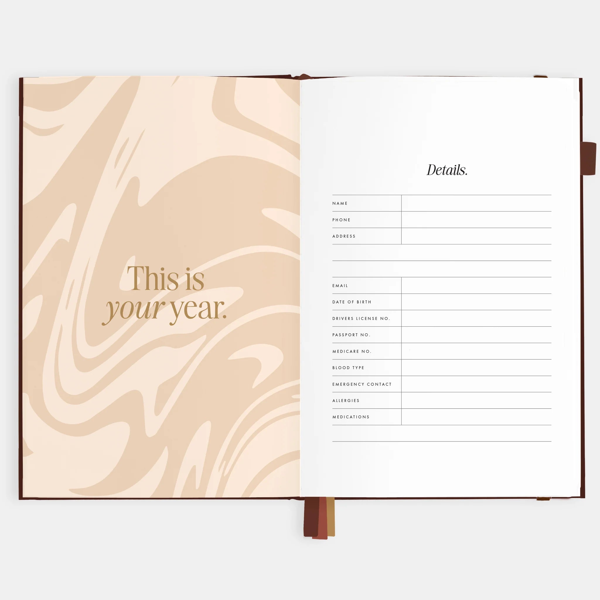 2026 A5 Vertical Planner | Chocolate