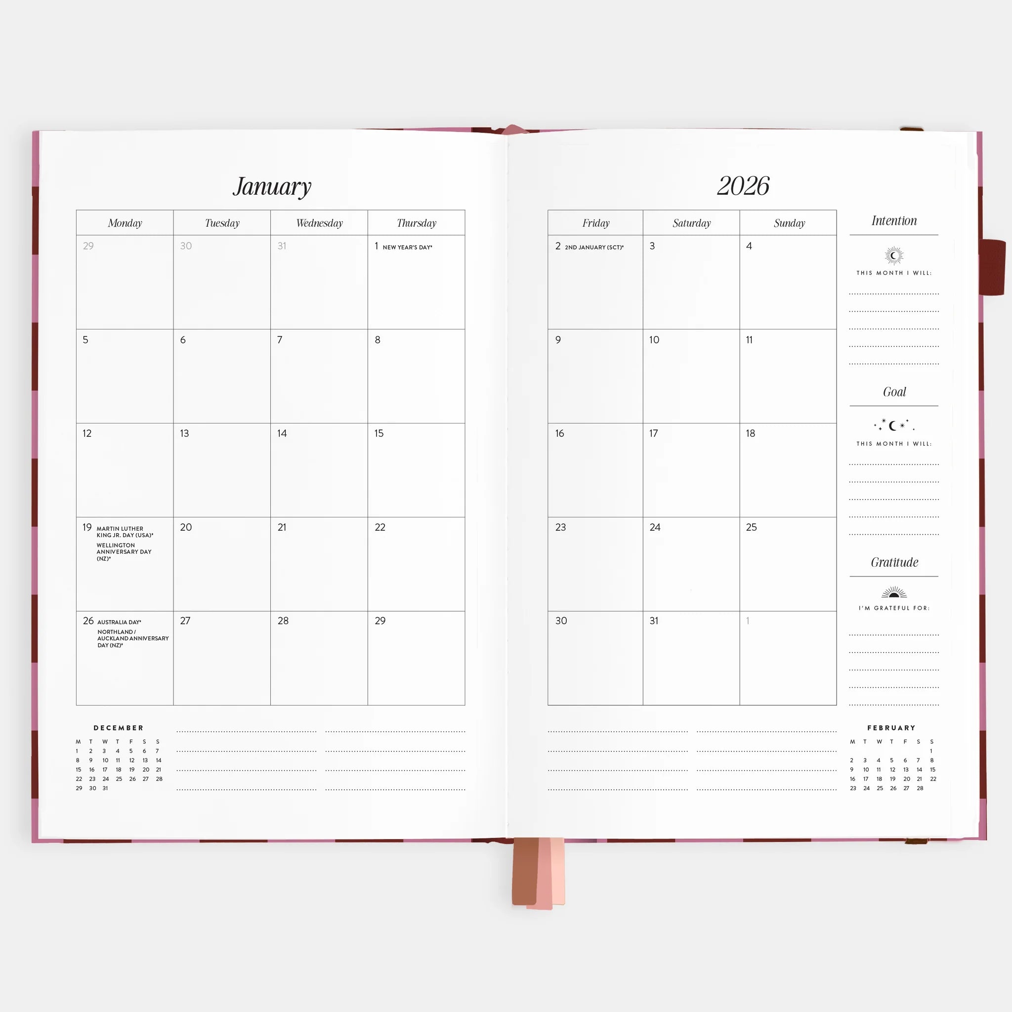 2026 A5 Horizontal Planner | Cherry Check