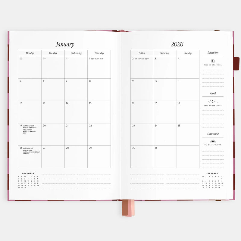 2026 A5 Horizontal Planner | Cherry Check