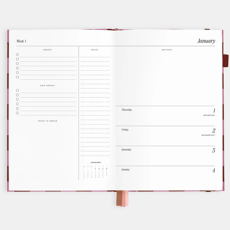 2026 A5 Horizontal Planner | Cherry Check