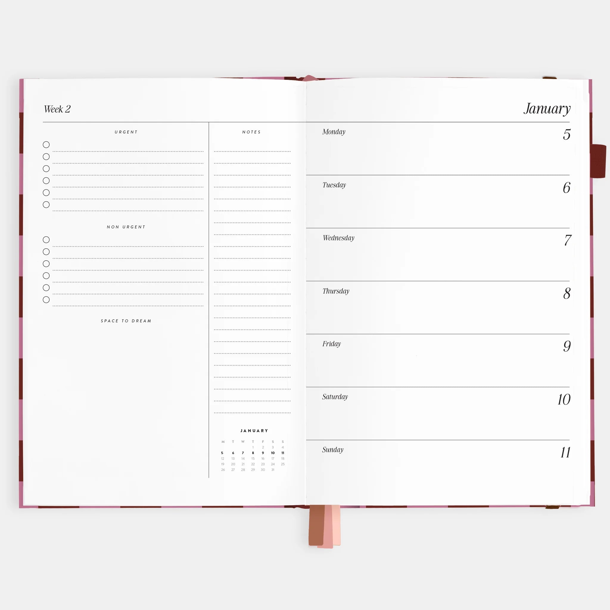 2026 A5 Horizontal Planner | Cherry Check