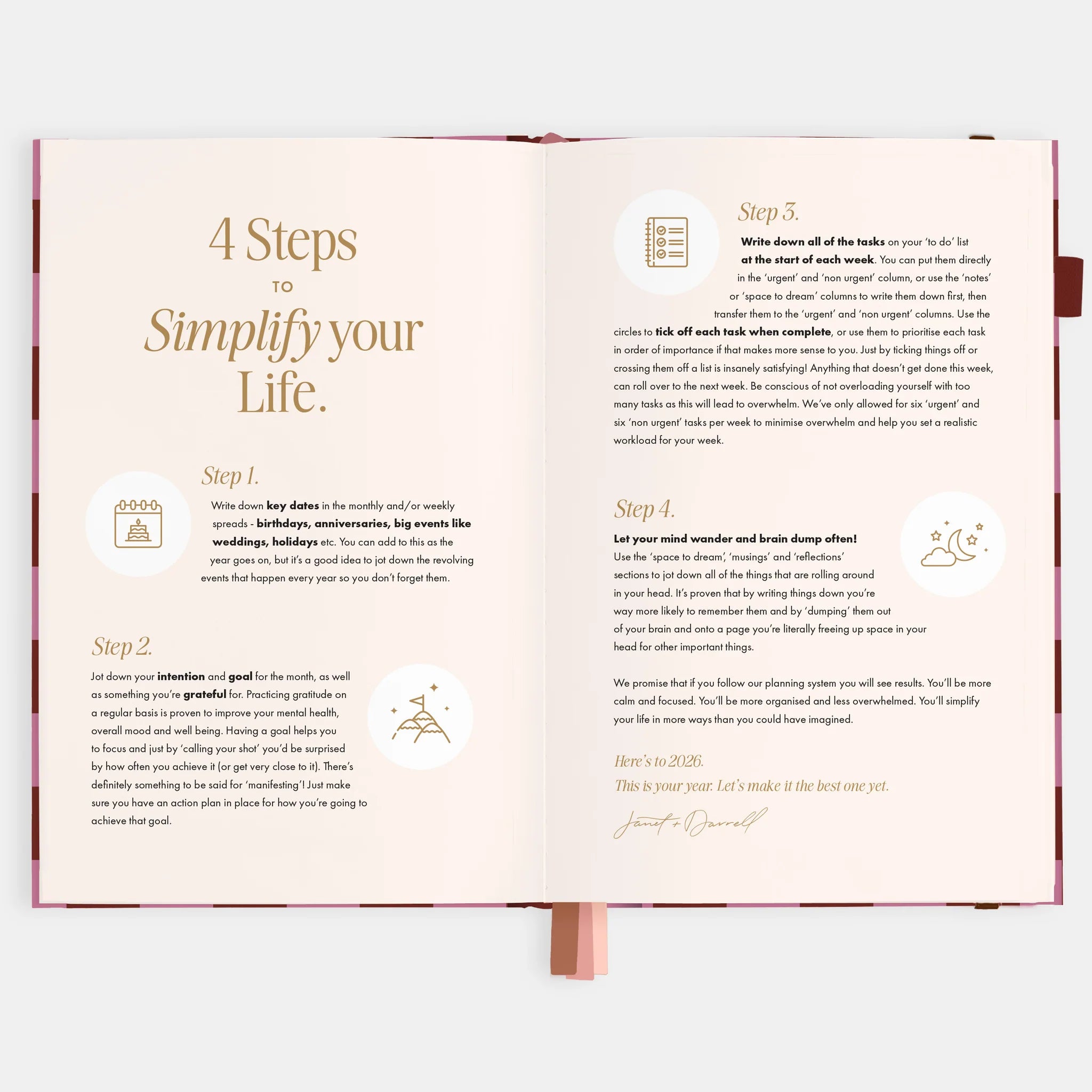 2026 A5 Horizontal Planner | Cherry Check