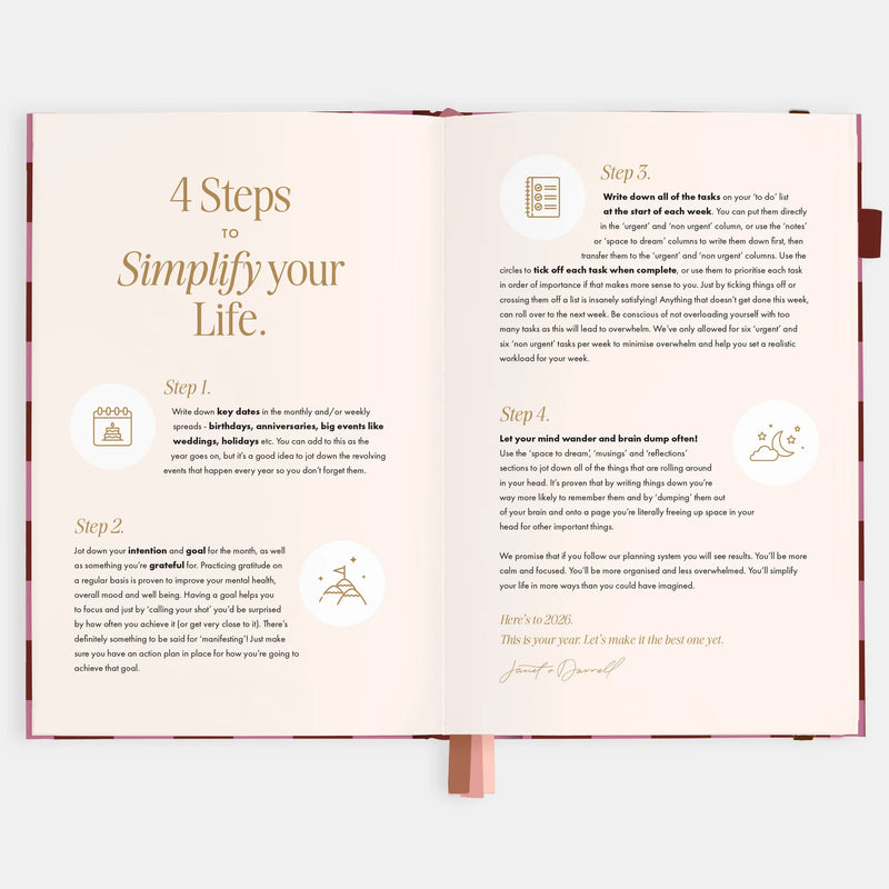 2026 A5 Horizontal Planner | Cherry Check