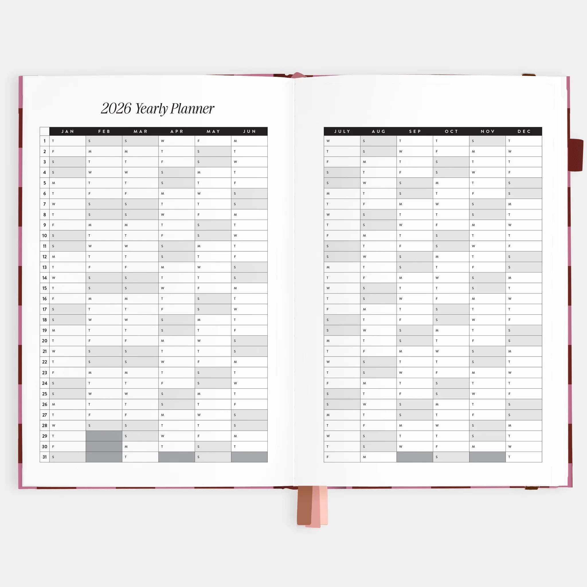 2026 A5 Horizontal Planner | Cherry Check