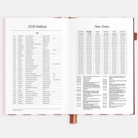 2026 A5 Vertical Planner | Burgundy Stripe