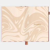 2026 A5 Vertical Planner | Burgundy Stripe