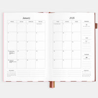 2026 A5 Vertical Planner | Burgundy Stripe