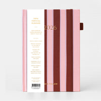 2026 A5 Vertical Planner | Burgundy Stripe