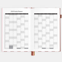 2026 A5 Vertical Planner | Burgundy Stripe
