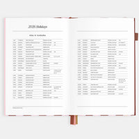 2026 A5 Vertical Planner | Burgundy Stripe