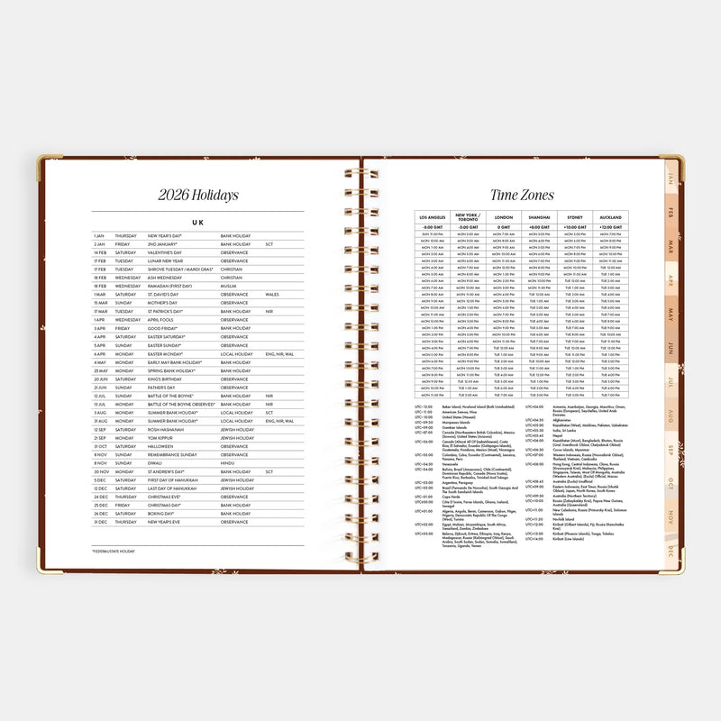 2026 A4 Academic Vertical Planner | Raspberry